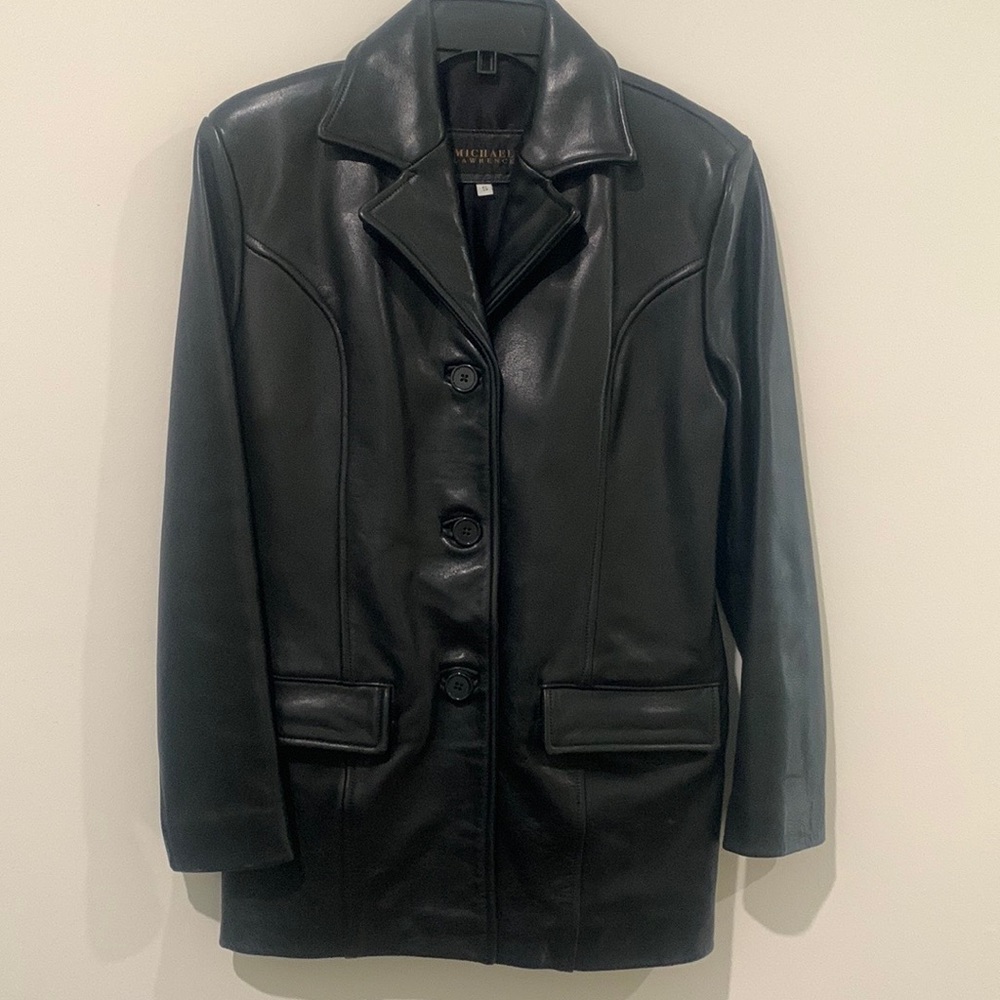 Women’s Michael Lawrence Cow Hide leather jacket.
